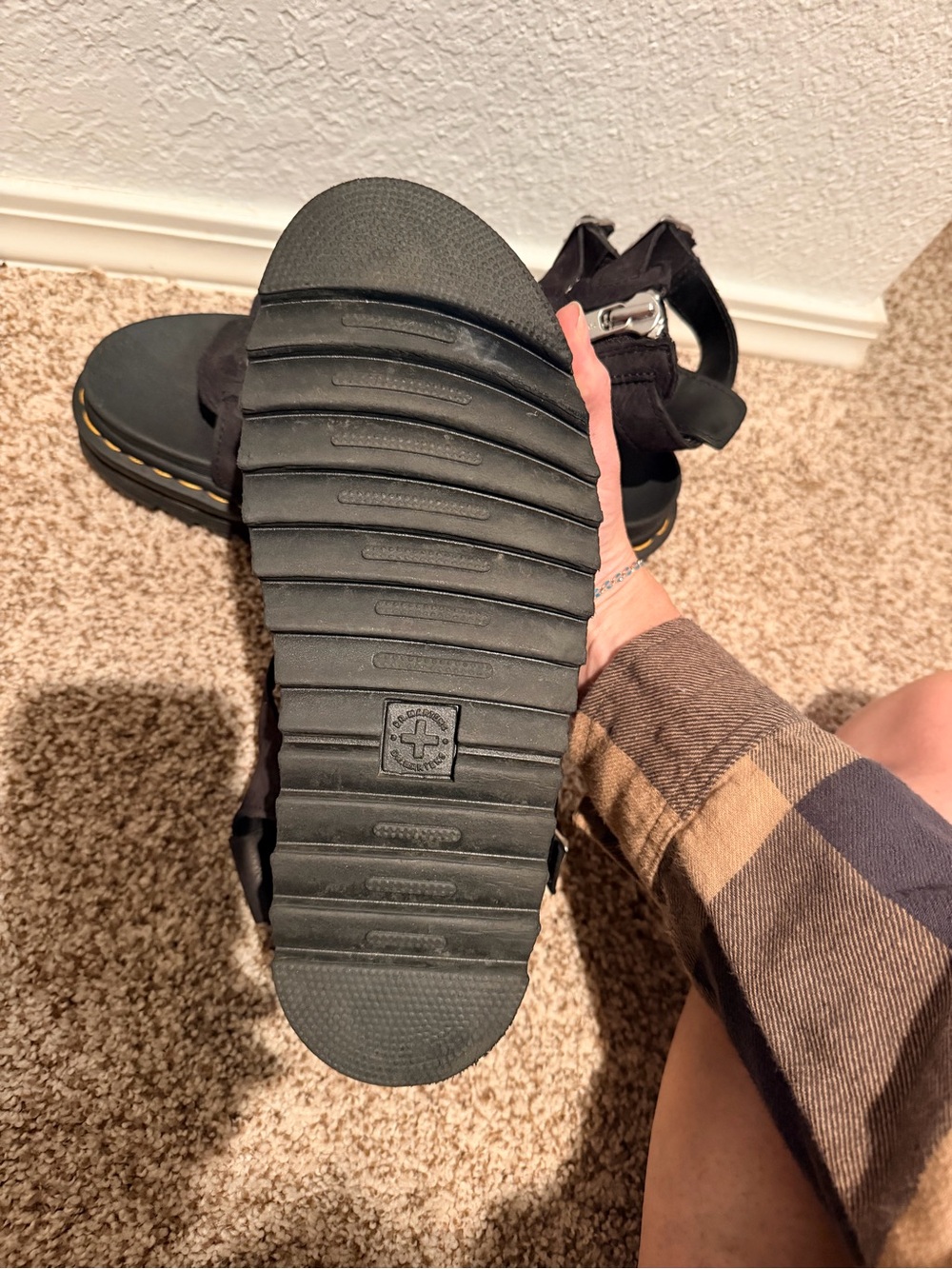 Dr. Martens Black Gladiator Platform Sandals with Buckle Straps - Picture 14 of 15